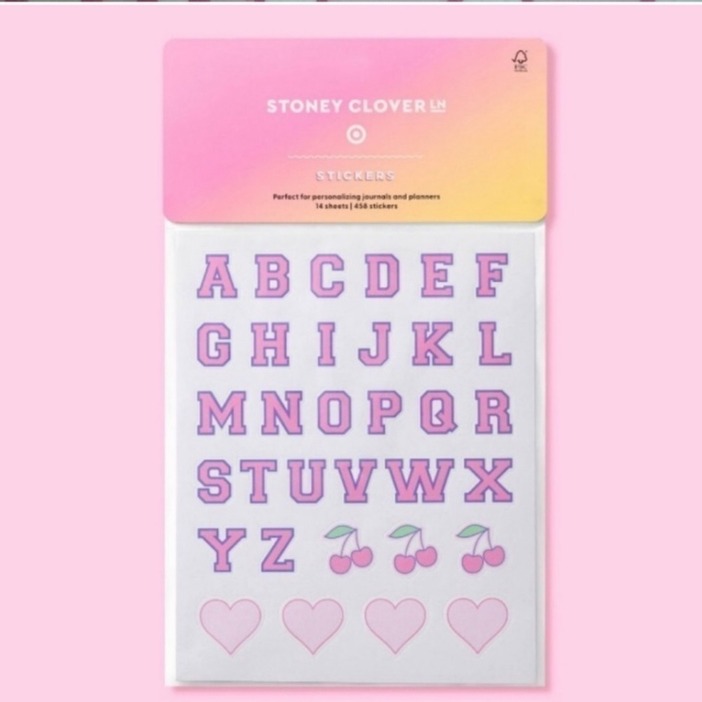 Stoney Clover Lane Sticker Pack Letters
